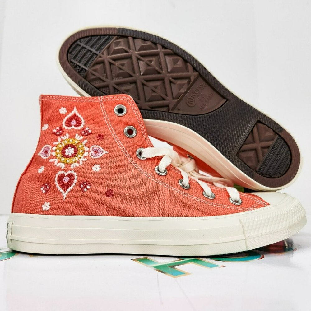 Converse Ctas High Top Women's Shoes For Orange Sneakers Canvas Casual A02203F - Picture 1 of 7